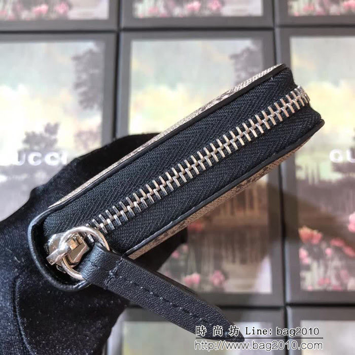 GUCCI古馳 最火爆款 官網同步 G家老虎圖案拉鏈包系列 男士長錢包 451273 老虎頭PVC WTG2043